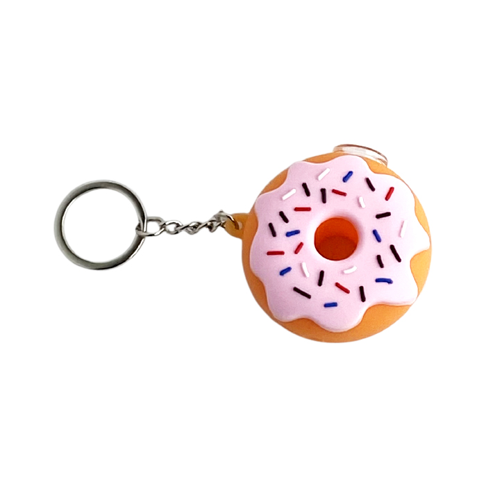 Silicone Donut Hand Pipe | Silicone Donut One Hitter Keychain Pipe